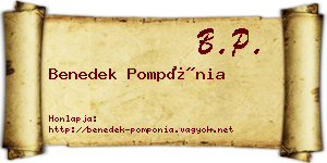 Benedek Pompónia névjegykártya